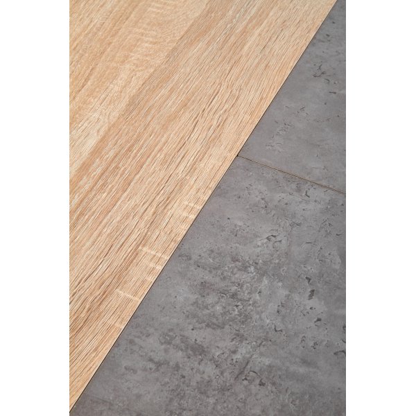 Table  manger Brom 120-160 x 80 cm - Chne/gris