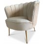 Snckan ftlj - Beige sammet / Mssing