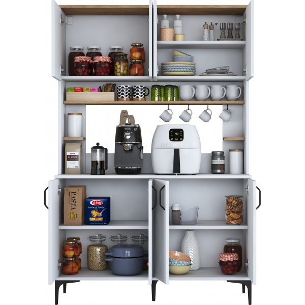 Jeriko köksskåp 176 - Vit/valnöt Jeriko köksskåp 176 - Vit/valnöt