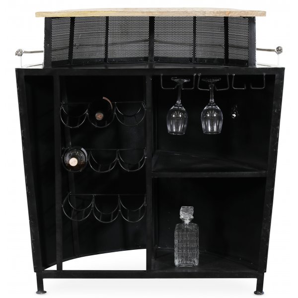 Barskåp båt 102 x 54 cm - Vit/blå/Svart Barskåp båt 102 x 54 cm - Vit/blå/Svart