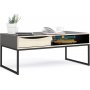 Stubbe soffbord 117,2 x 60 cm - Svart/ek