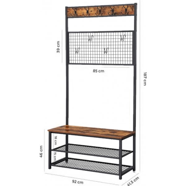 Meuble d'entre Lasse - Noir/marron