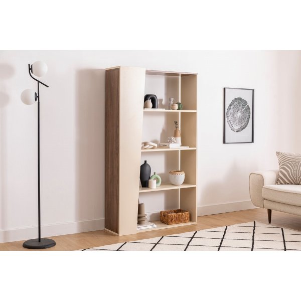 Bibliothque Clark - Noyer/beige