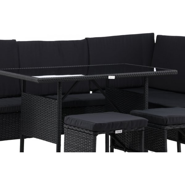 Groupe de canapé d\\\'angle Knock - Noir Groupe de canapé d\\\'angle Knock - Noir