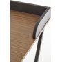 Lachlan skrivbord 90 x 50 cm - Valnt/Svart/Mssing
