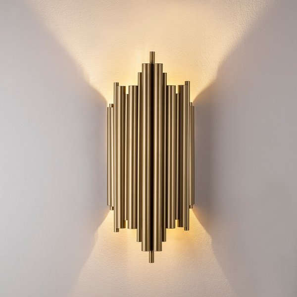 Wandlamp met gouden afwerking - Harmonica