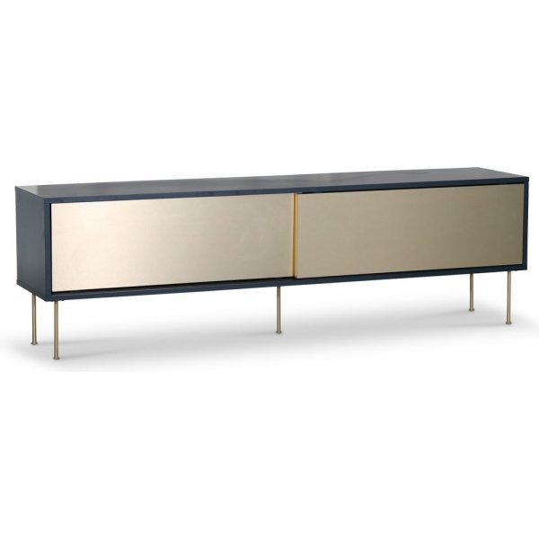 Volume TV-bnk med skjutdrrar 178 cm - Gr/mssing