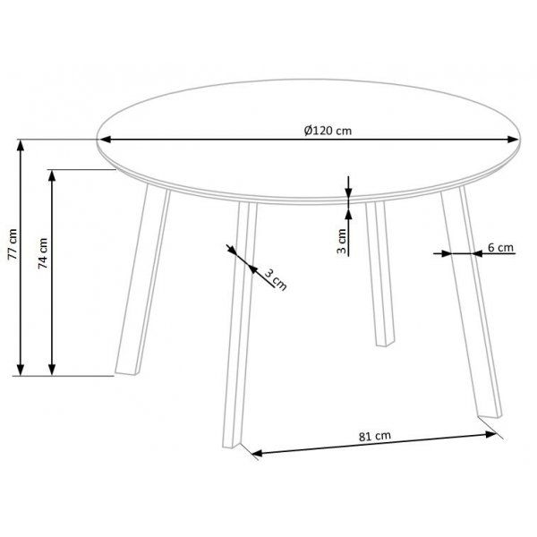 Muriel runt matbord 120 cm - Vit Muriel runt matbord 120 cm - Vit