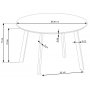 Muriel runt matbord 120 cm - Vit