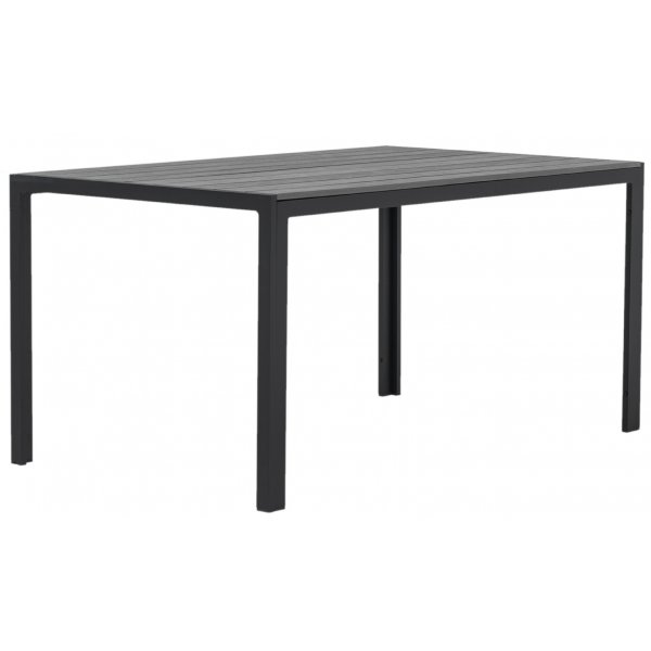 Matgrupp 4 stolar och matbord 150 x 90 cm svart/gr� - Las Vegas