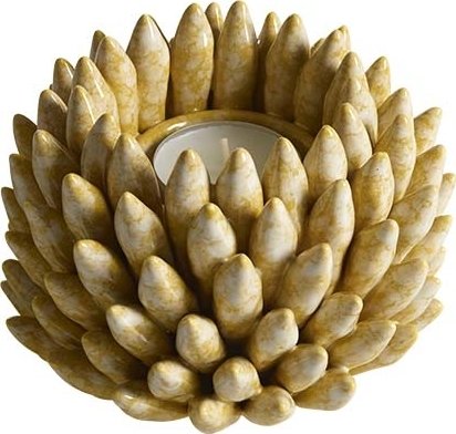 Lanterne à bougie Shelly 12 x 12 x 7 cm - Jaune Lanterne à bougie Shelly 12 x 12 x 7 cm - Jaune