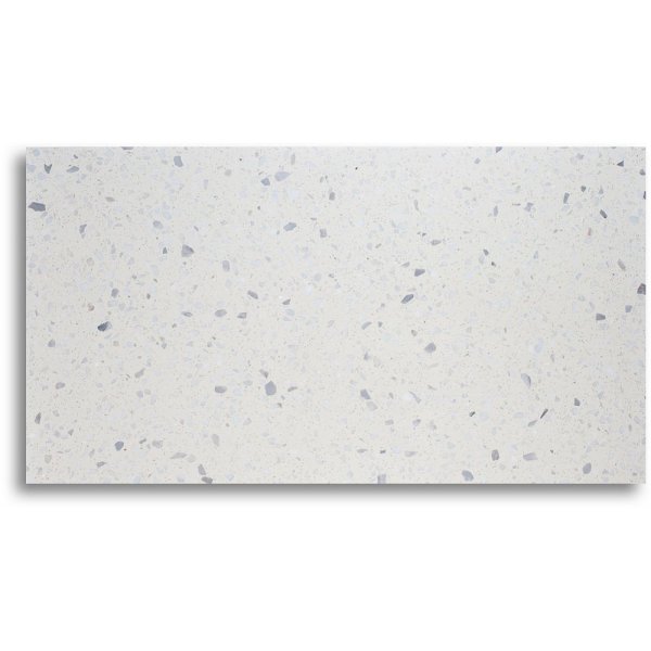 Terrazzo soffbord 110x60 cm - Bianco Terrazzo & underrede AIR i svart metall Terrazzo soffbord 110x60 cm - Bianco Terrazzo & underrede AIR i svart metall
