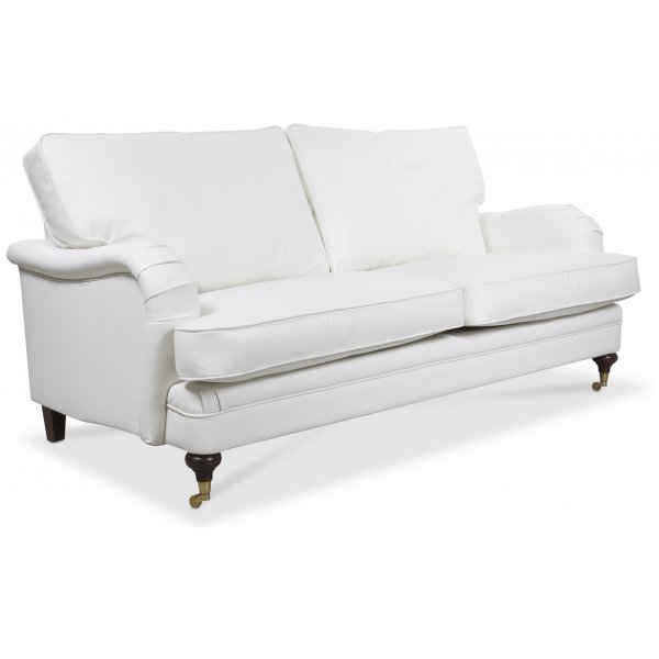 Howard London Premium 4-sits rak soffa - Vitt PU