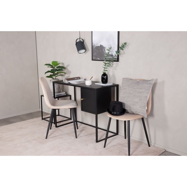 Torsnäs svart skrivbord med låda Torsnäs svart skrivbord med låda