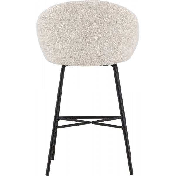 Tabouret de bar en velours - Blanc