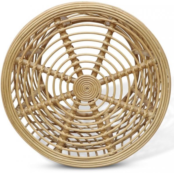 Ensemble table basse Heden Ø60/40 cm - Rotin/naturel + Pieds de meubles Ensemble table basse Heden Ø60/40 cm - Rotin/naturel + Pieds de meubles