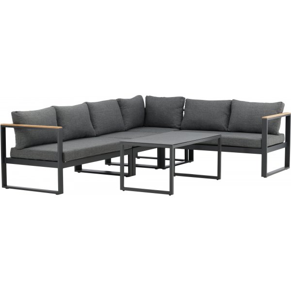 Groupe lounge Texas - Noir/gris Groupe lounge Texas - Noir/gris