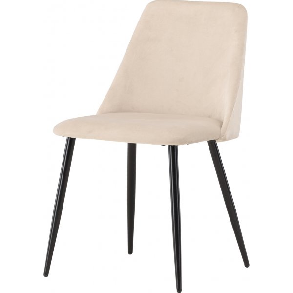 Night matstol - Beige sammet/svart Night matstol - Beige sammet/svart
