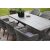 Oxford utematgrupp; grått bord 220 cm inkl 6 st Valetta fåtöljer grå konstrotting