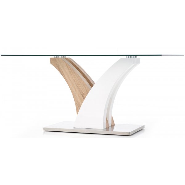 Table  manger Constanza 160 cm - Blanc/chne