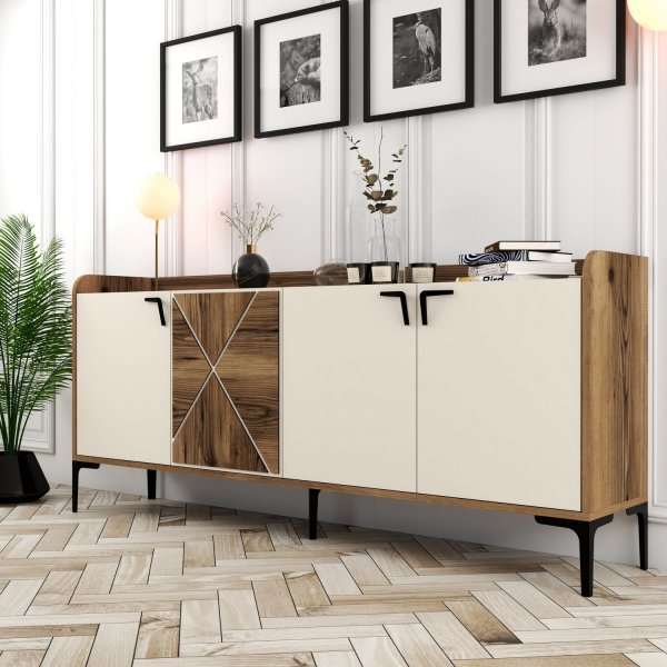 Buffet Vendela - Noyer/crème Buffet Vendela - Noyer/crème