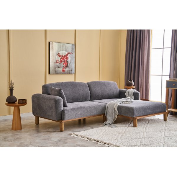 Canapé divan Reims droit - Gris Canapé divan Reims droit - Gris