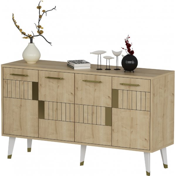 Buffet Moda - Chêne saphir/or Buffet Moda - Chêne saphir/or