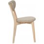 Nordic stol - Whitewash ek/beige tyg