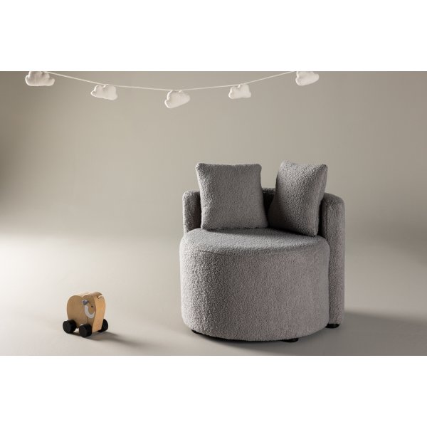 Canapé enfant 2 places Kelso - Teddy gris Canapé enfant 2 places Kelso - Teddy gris