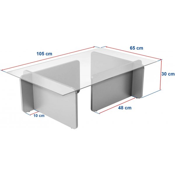 Flavio soffbord 105 x 65 cm - Vit
