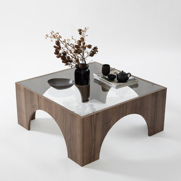 Table basse Seine 80 x 80 cm - Noyer Table basse Seine 80 x 80 cm - Noyer