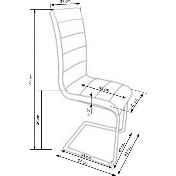 Chaise Iris - (blanc|noir) Chrome Chaise Iris - (blanc|noir) Chrome