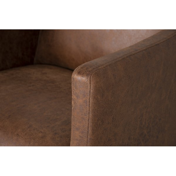 Harpan fåtölj brunt ecoläder Harpan fåtölj brunt ecoläder