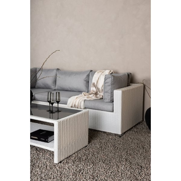 Groupe de canapés d'angle Amazon - Blanc/gris Groupe de canapés d'angle Amazon - Blanc/gris