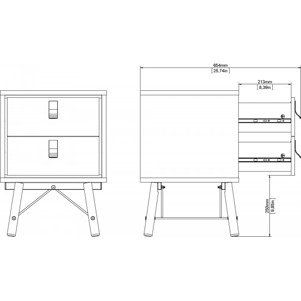 Ry sängbord - Vit Ry sängbord - Vit