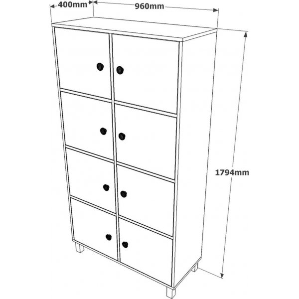 Cabinet Marken - baroque/anthracite