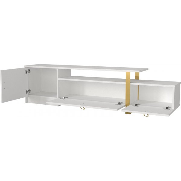 Meuble TV Aramis - Blanc/or Meuble TV Aramis - Blanc/or