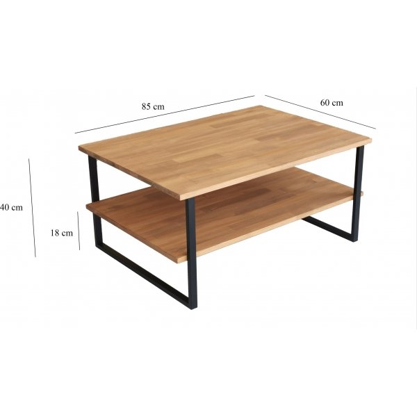 Table basse Neta 85 x 60 cm - Chêne Table basse Neta 85 x 60 cm - Chêne