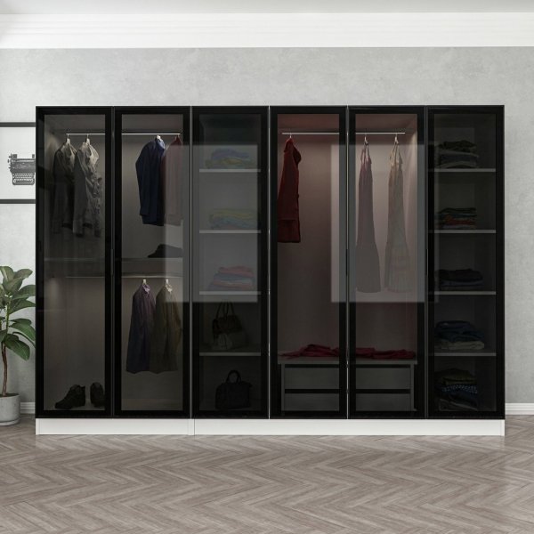 Armoire Cavolo 270 cm, variante A - Blanc