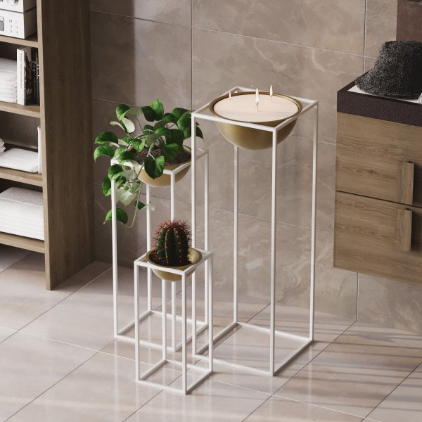 Pot Plato 19 - Blanc/or Pot Plato 19 - Blanc/or