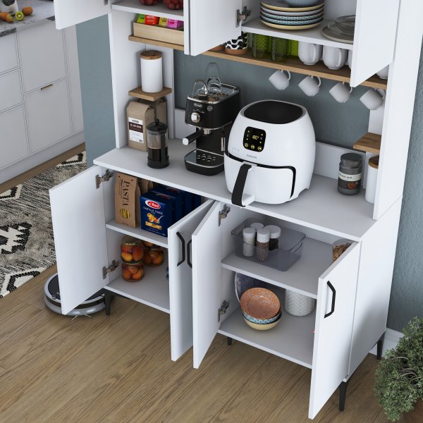 Jeriko köksskåp 176 - Vit/valnöt Jeriko köksskåp 176 - Vit/valnöt