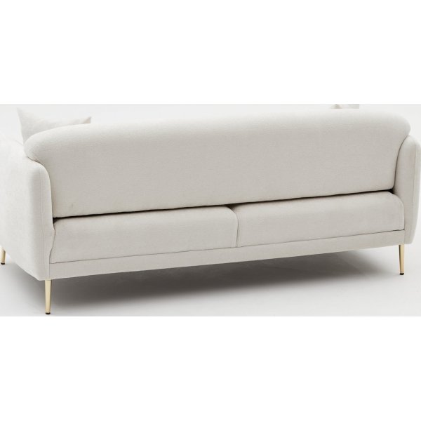 Simena 3-sits soffa - Gräddvit/guld Simena 3-sits soffa - Gräddvit/guld