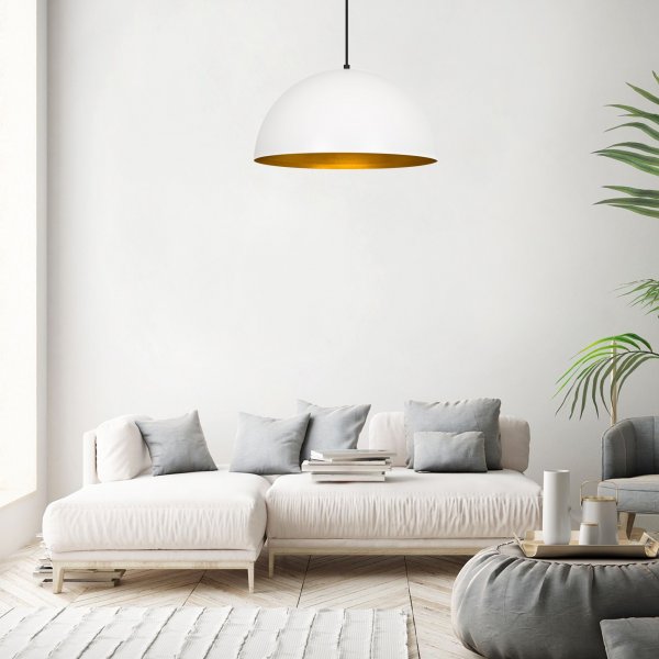 Sivani taklampa 719 - Vit/guld Sivani taklampa 719 - Vit/guld