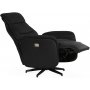Comfort Saga (el) reclinerftlj med inbyggt fotstd - Svart ecolder