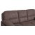 Canap 3 places Albert en tissu microfibre marron