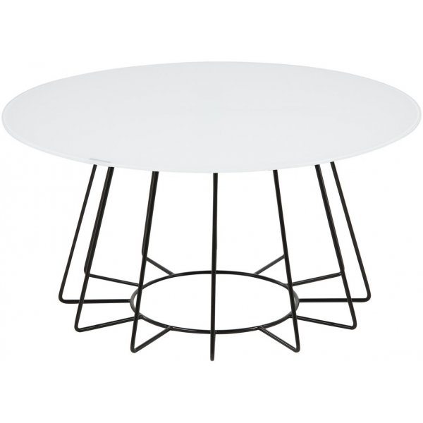 Casia soffbord 80 cm - Vit/svart