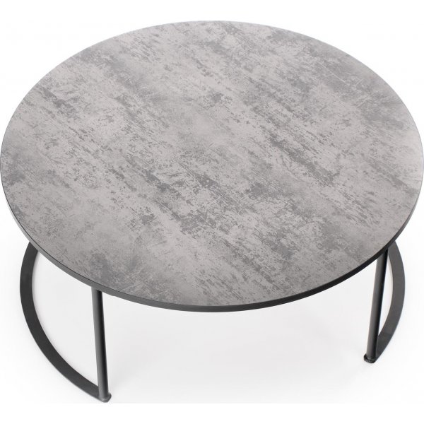Table basse Macao Ø80 cm - Gris/noir Table basse Macao Ø80 cm - Gris/noir