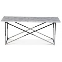 Norwich soffbord 110 x 60 cm - Krom / Äkta ljus marmor Norwich soffbord 110 x 60 cm - Krom / Äkta ljus marmor