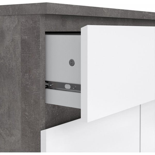 Armoire Naia - Béton/blanc Armoire Naia - Béton/blanc