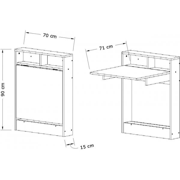 Table d\\\'armoire à feu - Blanc Table d\\\'armoire à feu - Blanc